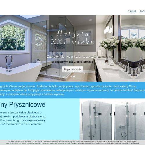 Warszawa - szklane drzwi do prysznica na wymiar