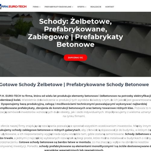 Schody żelbetowe zabiegowe
