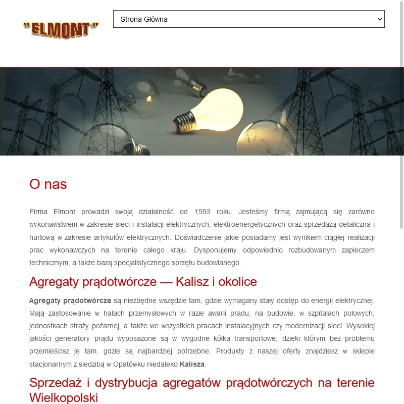 Wynajem agregatów prądotwórczych - Sieradz