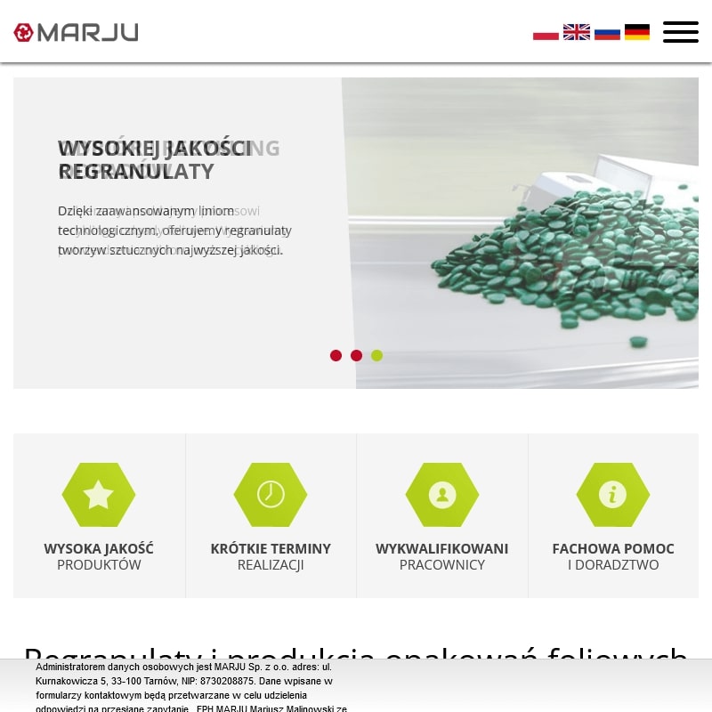 Regranulaty tworzyw sztucznych - Tarnów