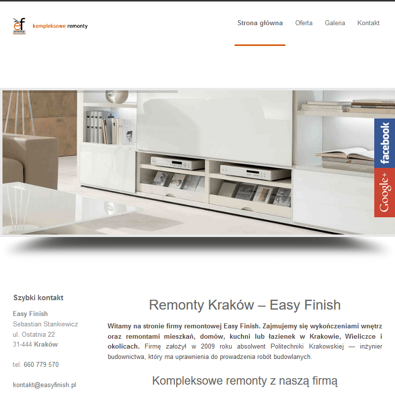 Wykończenia wnętrz Kraków