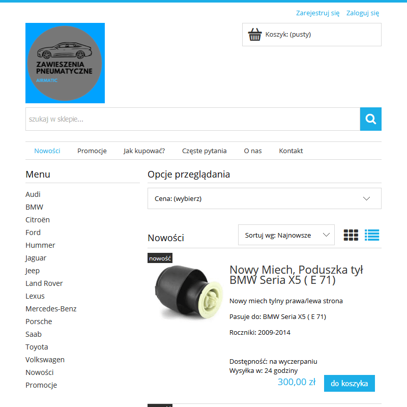 Kompresor zawieszenia toyota